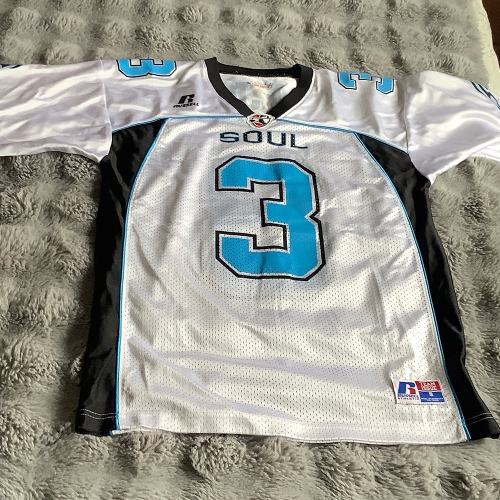 Bon Jovi White and Black Jersey with Blue Accents